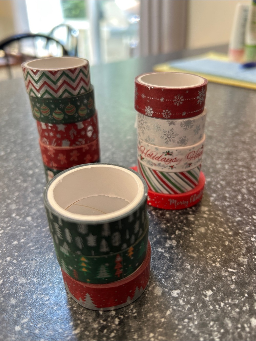 Holiday Decorative Washi Tape Set - Red & Green